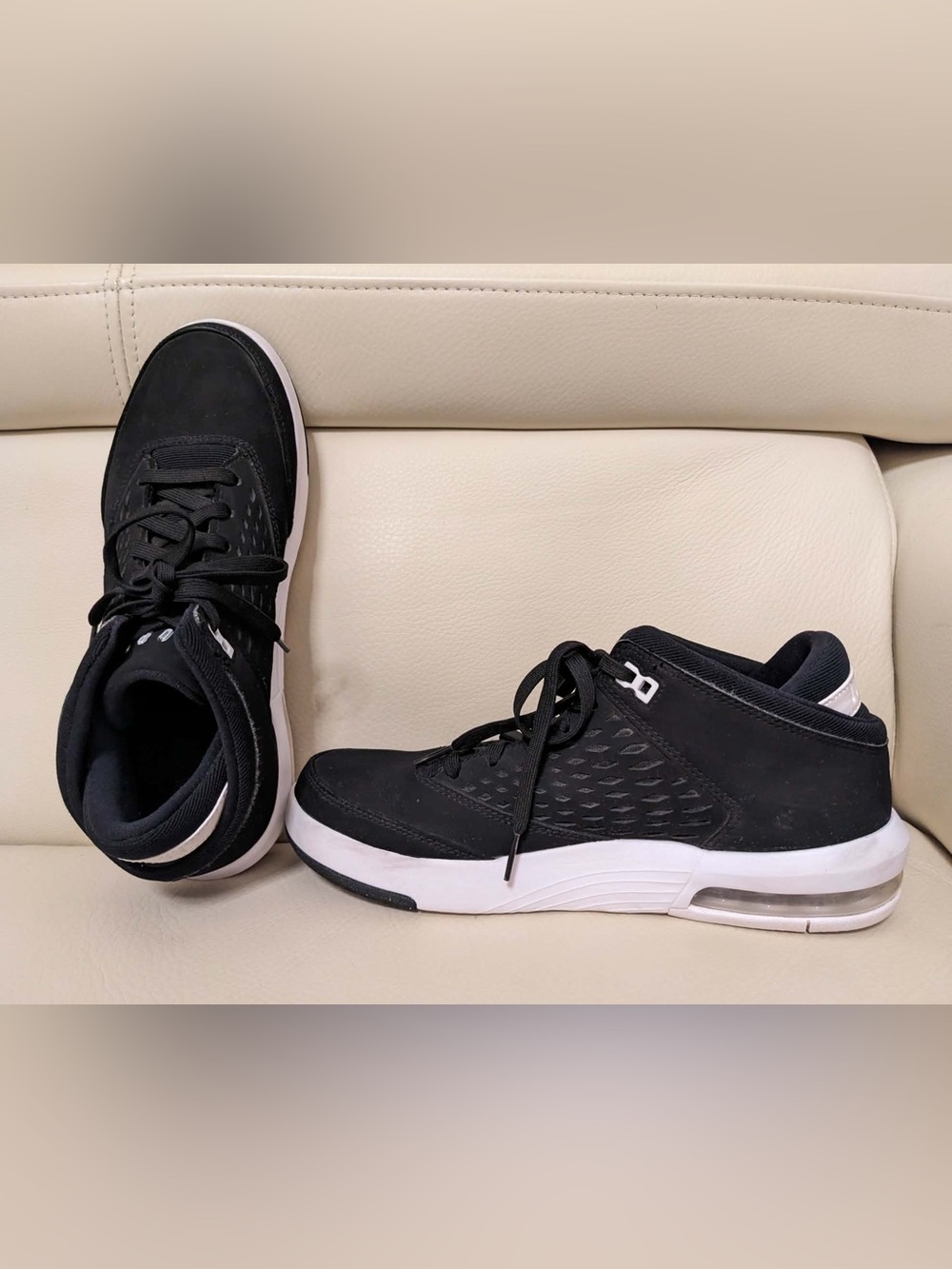 Nike Air Jordan Flight Origin 4 Sneakers Mens 7.5 Basketball Shoes Black White.